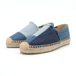 Harajuku-style Womens Loafers Denim Flat Canvas Shoes