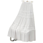 Design-focused Lace-panelled Tiered Skirt