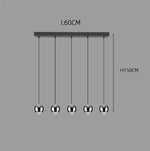 Restaurant Cafe Bar Living Room Ball Long Line Chandelier