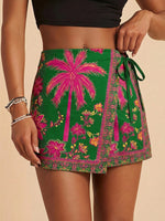 Fashionable Minimalist Casual Printed High-waisted Shorts