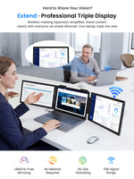 UPERFECT Portable Monitor 14 Inch Wireless Triple, Laptop Screen Extender, Ultra-Slim, 125 Percent SRGB, One Cable Plug And Play, For MacOS Win Android, Fits 13.3-17.3 Inch Laptops thumbnail 7