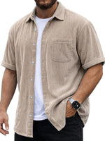 Mens Corduroy Short-Sleeve Shirt