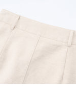 High-waisted Slimming Cotton-linen Dress For Women