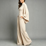 Womens Relaxed-fit Fashionable Long-sleeve Jumpsuit