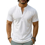 Mens Tie-Dye Button-Down Short-Sleeve Stand-Collar Shirt