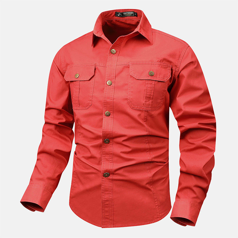 Unbranded Pure Cotton Workwear Long-sleeve Shirt