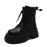 Versatile Vintage Chunky-heel Platform Short Boots