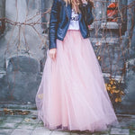 Prom Dress Tulle Skirt Womens Half-skirt