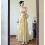 New Womens Tiered Ruffled Panel Midi Skirt