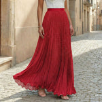 Retro Polka-dot Swing Dress Casual Holiday Long Skirt