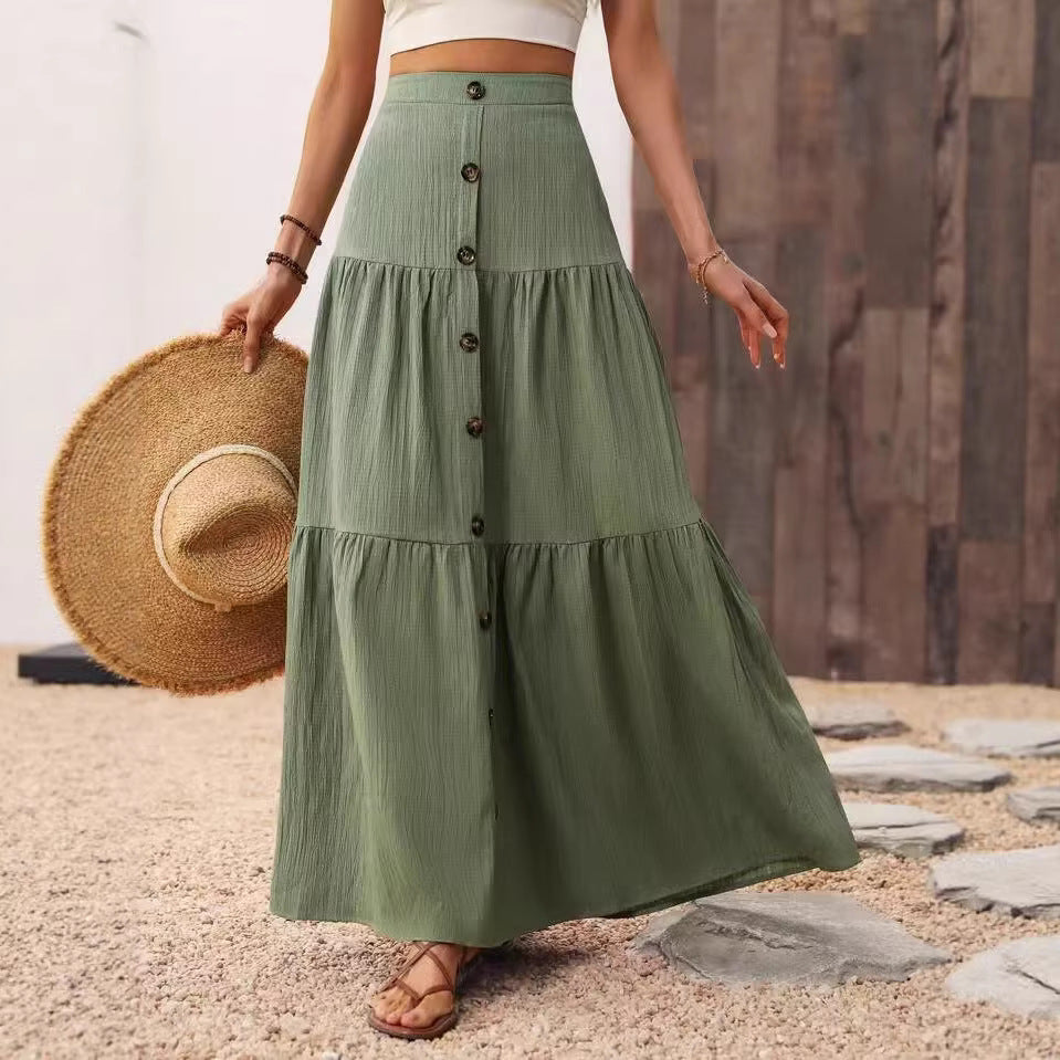 Womens Casual Long Skirt For Spring And Summer