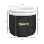 Cold Plunge Tub, Portable Ice Bath Cold Water Therapy Tub with Thermo Lid, for Athletes Recovery, Black