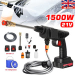 2 Battery Portable Cordless Car High Pressure Washer Jet Water Wash Cleaner Gun