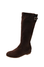 Khaki Suede Pointed-toe Boots For Women