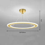 Simple Modern Circular Bedroom Study Chandelier