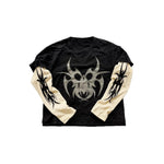 Niche, Versatile Faux Two-piece Loose-fitting Long-sleeve T-shirt