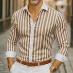 Mens Long-sleeve Striped Shirt