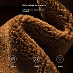 Lambswool Fleece-lined Thickened Suede Fabric Jacket
