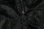 Men's Split Splicing Solid Color Loose Standing Collar Leather Jacket