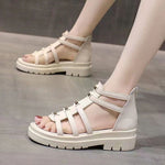 Internet-famous Platform Wedge Sandals With A Peep-toe Design For Women