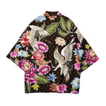 Printed Cardigan Loose-fit Mens Jacket Cloak-style Shirt