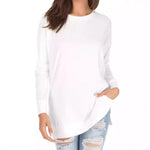 Split-front Relaxed-fit Crew-neck Long-sleeve Knit Sweater