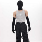 Mens Casual Metal Letter Premium Sleeveless Vest