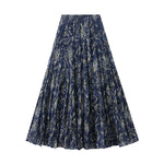 Floral-print Cake Skirt Womens Patchwork And Flowing
