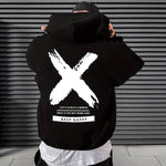 Men's Fashionable Letter-Print Drawstring Hoodie