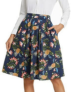 Digital-print Womens Midi Skirt