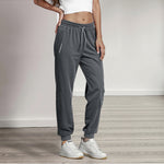 Women's Casual Solid-Colored Ice Silk Sports Trousers