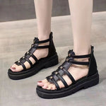 Internet-famous Platform Wedge Sandals With A Peep-toe Design For Women