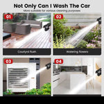 Portable Cordless Car Pressure Washer Water High Jet Wash Cleaner Gun 2 Battery