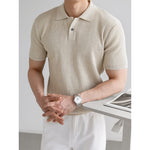 Men's Polo Knitted Short-Sleeve T-Shirt