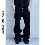 Retro Washed Distressed Five-Button Denim Jeans For Men