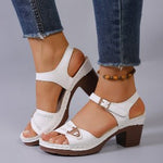 Chunky-heel Large-size Summer Casual Womens Sandals