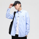 Mens Long-sleeve Shirt Slim-fit Casual Jacket
