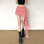 European And American-style Summer New Womens Multi-layer Ruffled Fringed Skirt