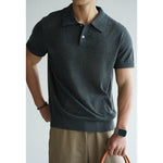 Tencel-linen Blended Floral-textured Knitted Short-sleeve T-shirt