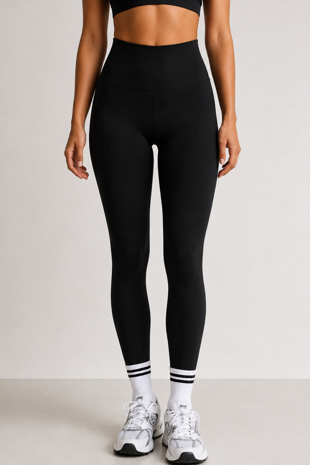 Women's High Waist Full Length Leggings Soft Stretch Slim Fit Basic Pants