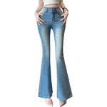 High-waisted Leg-slimming Vintage Flared Denim Pants
