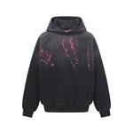 Distressed Washed Long-Sleeve Hoodie Mens And Womens Loose-Fit Couple Top