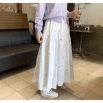 Sweet First-love Style Gentle Puffy Umbrella Skirt With A Print