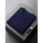 Loose-fit V-neck Sleeveless Sweater Knitted Wool Sweater