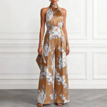 Sleeveless High Waisted Wide Leg Jumpsuit