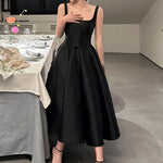 French Style Sleeveless Camisole Dress - Women's Slim Fit Minimalist Summer Short Dress