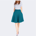 Knee-length A-line Skirt With Pockets Exuding An Elegant And Professional Vibe