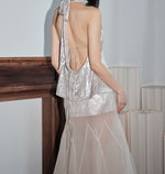 Golden Sparkle Organza Patchwork Skirt