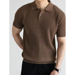 Men's Polo Knitted Short-Sleeve T-Shirt