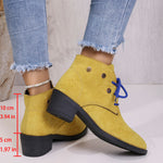 Cross-border Large-size Chunky-heeled Thick-soled Ankle Boots